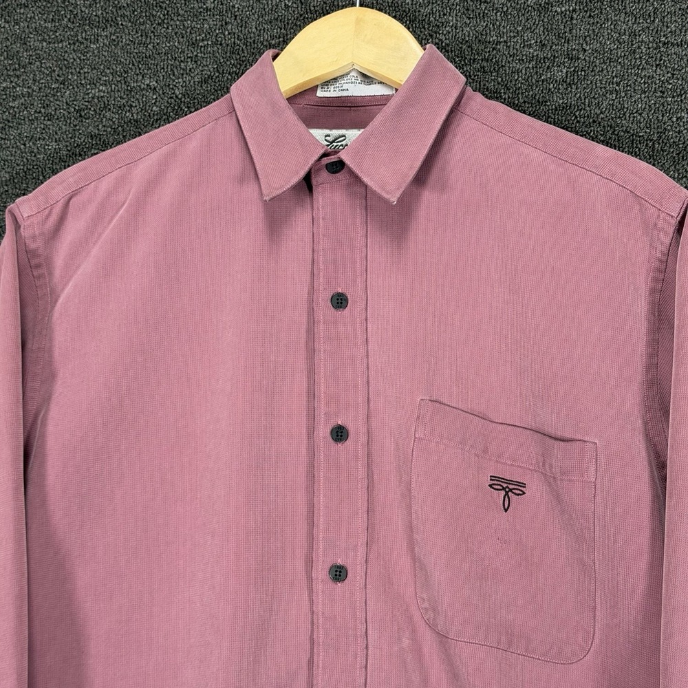 Lucchese Limited Shirt Mens M Mauve 100% Polynosic Long Sleeve‎ Button Up Yoke